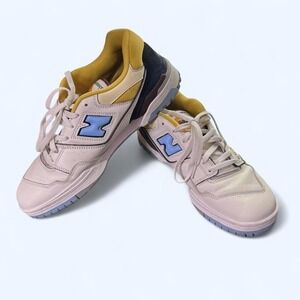 New Balance 550 Sneakers Sz 12 White Blue Yellow Streetwear Athleisure Sport Y2K